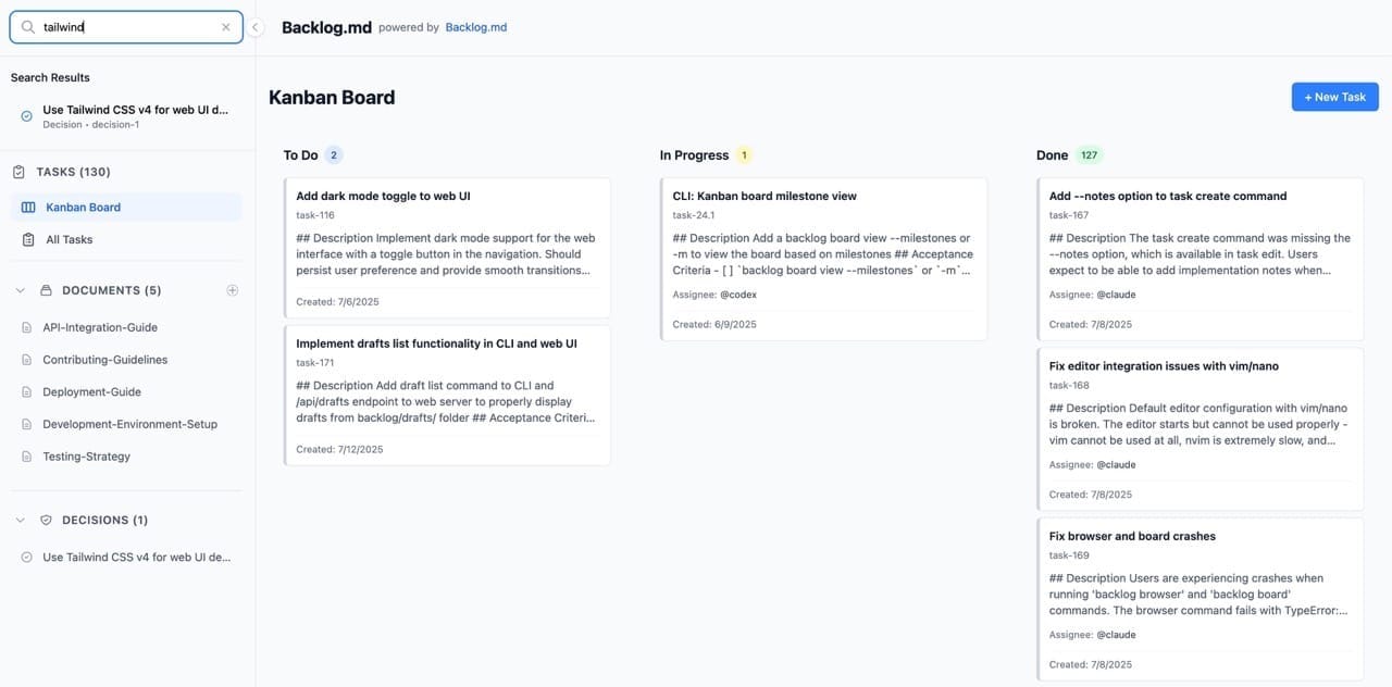 Transform Project Management with Git and AI: backlog.md